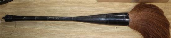 A large Chinese horn handle painting brush bought by John Hilliard in the 1960s, acquired c.1976 by present vendor